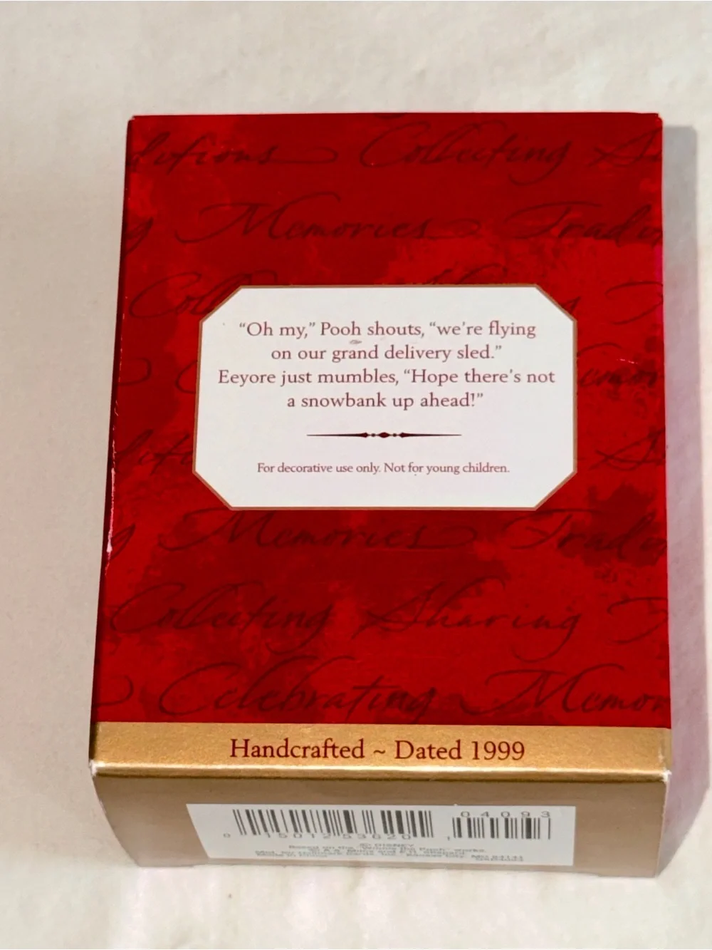 Hallmark Keepsake Presents From Pooh Ornament 1999 Winnie the Pooh Eeyore Disney